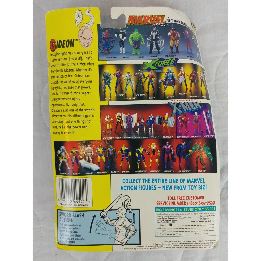 Marvel The Uncanny X-Men‎ X-Force Gideon Figure ToyBiz 1994 New